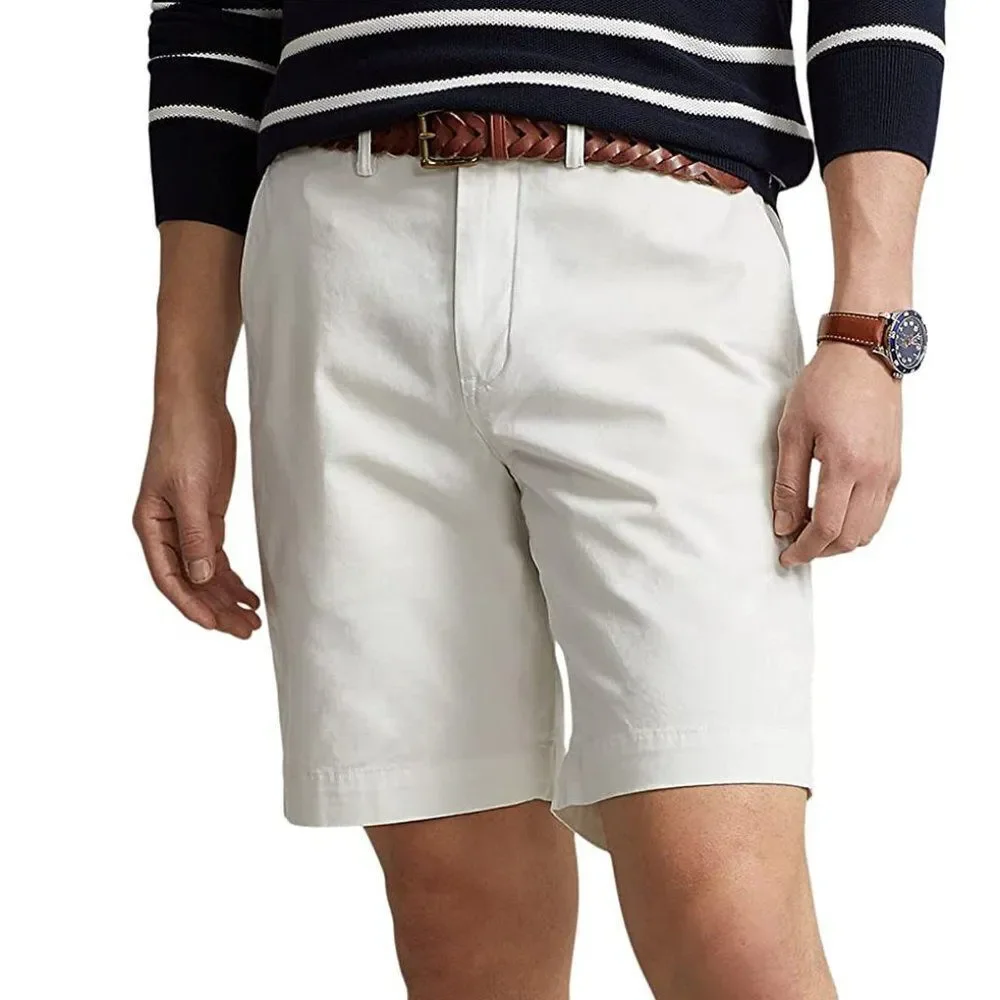 Polo Ralph Lauren Men's Stretch Classic-Fit 9 Shorts - White Size 35